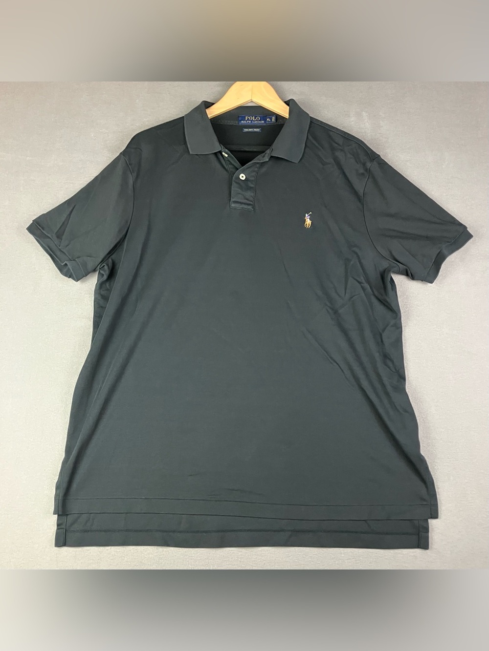 Polo Ralph Lauren Men’s Size XL Black Polo Shirt Short Sleeve Pony Logo Soft. In